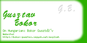 gusztav bokor business card